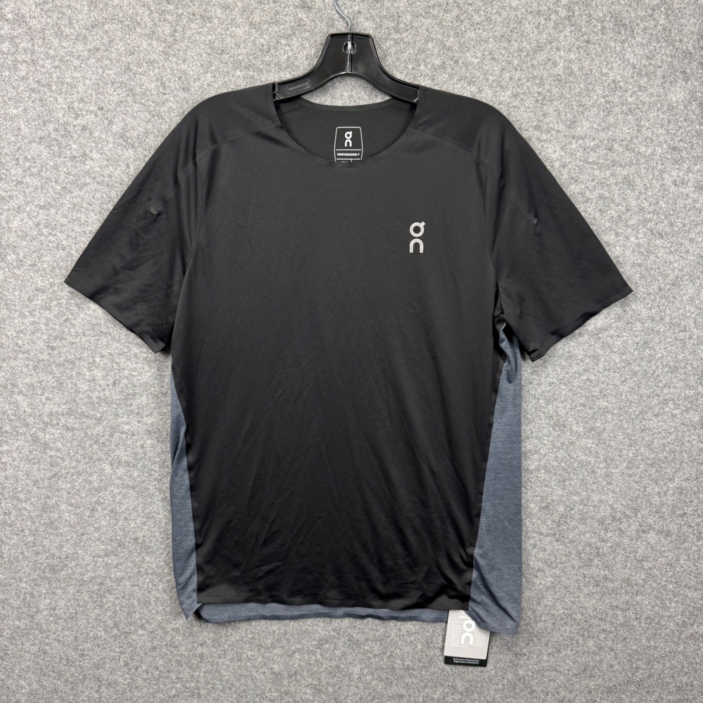 On Running Performance-T Mens Black Dark Grey Training Shirt 102.00289 NWT M